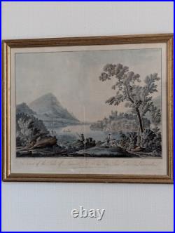 J. H. TROLL Vue du Lac de LAUWATZ Début 19ème grande gravure ancienne 1803 J. H. TROLL Vue du Lac de LAUWATZ Début 19ème grande gravure ancienne 1803