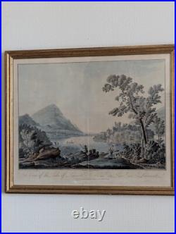 J. H. TROLL Vue du Lac de LAUWATZ Début 19ème grande gravure ancienne 1803 J. H. TROLL Vue du Lac de LAUWATZ Début 19ème grande gravure ancienne 1803
