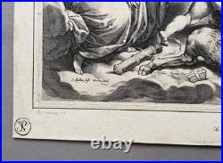 Jacob Matham, Eros triomphant de Pan, gravure, XVIIe Jacob Matham, Eros triomphant de Pan, gravure, XVIIe