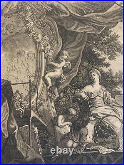 Jakob WANGNER (1703-1781) D'ap Jacques DE LAJOUE La Peinture Symbolisme Ange