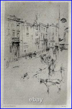 James Mc Neill Whistler Gravure Eau Forte Etching Alderney Street Rue a Londres