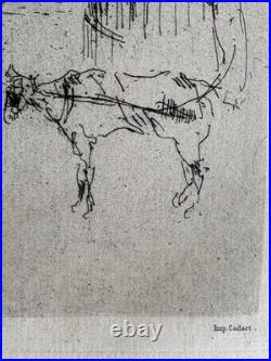 James Mc Neill Whistler Gravure Eau Forte Etching Alderney Street Rue a Londres