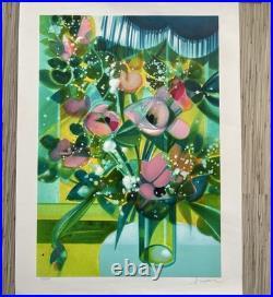 Jardin -Magnifique grande lithographie du maître Camille HILAIRE École de Paris