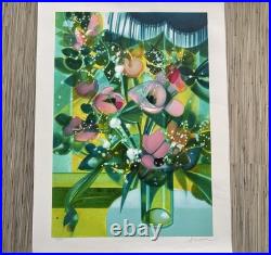 Jardin -Magnifique grande lithographie du maître Camille HILAIRE École de Paris