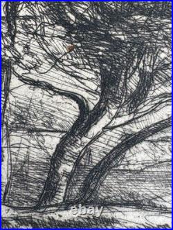 Jean Baptiste Camille COROT Gravure Original Etching Souvenir De Toscane Tuscany