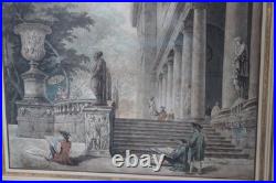 Jean-François Janinet Hubert Robert, Colonade et Jardins du Palais Medicis