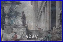 Jean-François Janinet Hubert Robert, Colonade et Jardins du Palais Medicis