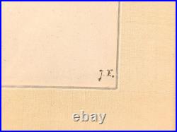 Jean-François MILLET Buste de Jeune Fille Nue. Lithographie originale d'après