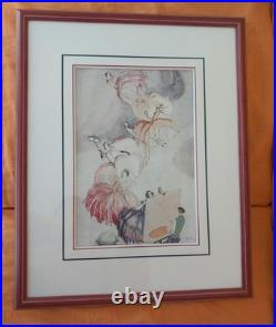 Jean-Gabriel Domergue Lithograph Parisiennes Original Framed Art Deco Jean-Gabriel Domergue Lithograph Parisiennes Original Framed Art Deco