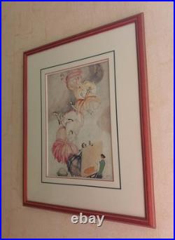 Jean-Gabriel Domergue Lithograph Parisiennes Original Framed Art Deco Jean-Gabriel Domergue Lithograph Parisiennes Original Framed Art Deco