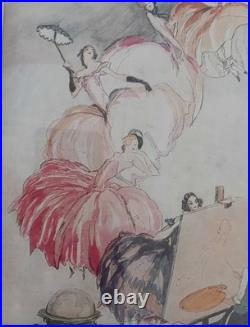 Jean-Gabriel Domergue Lithograph Parisiennes Original Framed Art Deco Jean-Gabriel Domergue Lithograph Parisiennes Original Framed Art Deco
