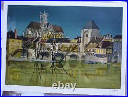 Jean-Luc Lecoindre Au Riverside Main Signé Original Chaulé Lithographie Français Jean-Luc Lecoindre Au Riverside Main Signé Original Chaulé Lithographie Français