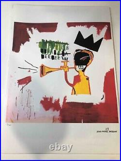 Jean Michel Basquiat Lithographie Off Set CM 50x70 Avec Certificat De Originel