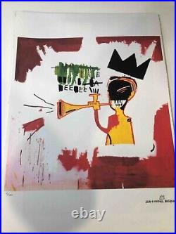 Jean Michel Basquiat Lithographie Off Set CM 50x70 Avec Certificat De Originel