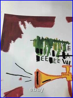 Jean Michel Basquiat Lithographie Off Set CM 50x70 Avec Certificat De Originel