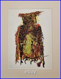 Jean-Paul Riopelle Lithographie originale Chouette stylisée 42 x 52 cm
