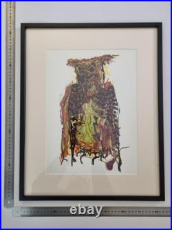 Jean-Paul Riopelle Lithographie originale Chouette stylisée 42 x 52 cm