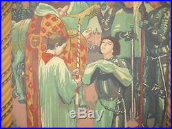 Jeanne d'Arc Bois gravé original de Beltrand num 8/150 d'après Maurice Denis