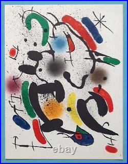 Joan MIRO (1893-1983) Lithographie Originale VI 1972 Abstrait Mourlot (46ans)