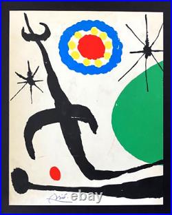 Joan Miro + 1958 Beau Signée Imprimé+Encadré+Acheter It Maintenant