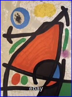 Joan Miro lithographie originale réhaussée main