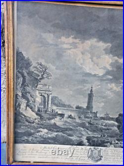 Joseph VERNET (1714-1789) Après l' Orage Gravure Balechou Vers 1750 Cadre 18e