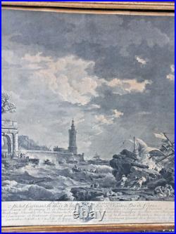 Joseph VERNET (1714-1789) Après l' Orage Gravure Balechou Vers 1750 Cadre 18e