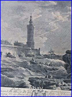 Joseph VERNET (1714-1789) Après l' Orage Gravure Balechou Vers 1750 Cadre 18e