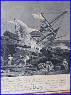 Joseph VERNET (1714-1789) Après l' Orage Gravure Balechou Vers 1750 Cadre 18e
