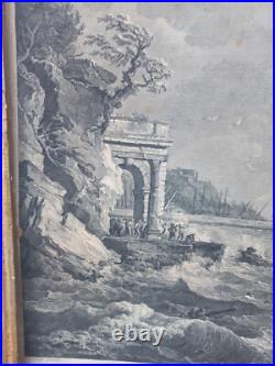 Joseph VERNET (1714-1789) Après l' Orage Gravure Balechou Vers 1750 Cadre 18e