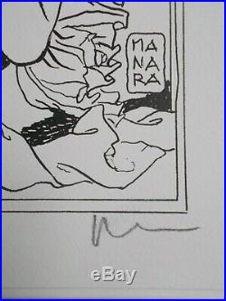Joséphine Baker , Serigraphie de Milo Manara signée au crayon