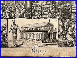 Judaism Lunatic Fontaine Babylon Rare 1784 Antique Gravure sur Cuivre