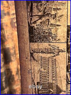Judaism Lunatic Fontaine Babylon Rare 1784 Antique Gravure sur Cuivre
