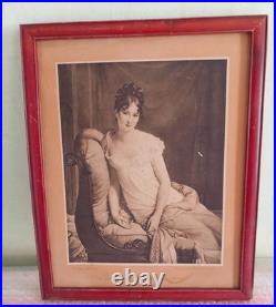 Juliette Récamier, Époque Empire Napoléon d'après Gérard Tres Rare Juliette Récamier, Époque Empire Napoléon d'après Gérard Tres Rare