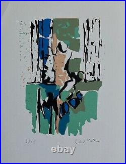 Kallos Paul lithographie originale signée art abstrait abstraction Budapest Loeb