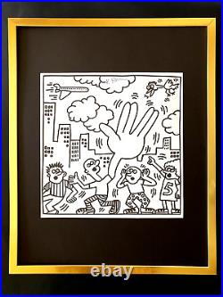 Keith Haring + Beau Signée Imprimé Encadré 50.8x40.6cm Acheter It dès Maintenant