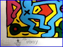 Keith-Haring Lithographie COA Original Signé Numéroté au Crayon Agréé