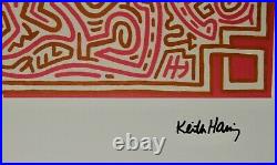 Keith Haring Untitled Signé Lithograph Édition Limitée #101/150