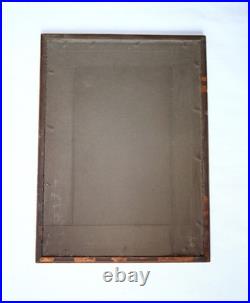 Kiyo-e estampe encadrée de Kuniyoshi. Oban tate-e représentant une courtisane