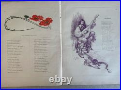 Kupka lithographie Revue cocorico 1900 Mucha Jacques Villon Louis Legrand Coq