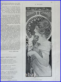Kupka lithographie Revue cocorico 1900 Mucha Jacques Villon Louis Legrand Coq