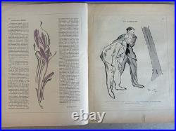 Kupka lithographie Revue cocorico 1900 Mucha Jacques Villon Louis Legrand Coq