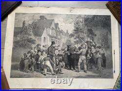 LA DANSE DE L'OURS (vers 1835) lithographie originale du XIXe siècle Urruty LA DANSE DE L'OURS (vers 1835) lithographie originale du XIXe siècle Urruty