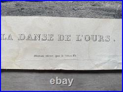 LA DANSE DE L'OURS (vers 1835) lithographie originale du XIXe siècle Urruty LA DANSE DE L'OURS (vers 1835) lithographie originale du XIXe siècle Urruty