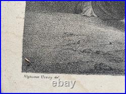 LA DANSE DE L'OURS (vers 1835) lithographie originale du XIXe siècle Urruty LA DANSE DE L'OURS (vers 1835) lithographie originale du XIXe siècle Urruty