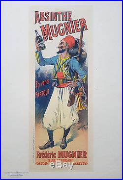 LEFEVRE LUCIEN MAITRES DE L'AFFICHE Pl. 135 Lithographie Absinthe Mugnier 1898