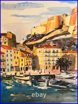 LITHOGRAPHIE Brayer Yves, La citadelle de Bonifacio, 1978, signée