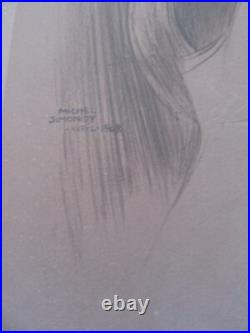 LITHOGRAPHIE DEDICACEE Gabrielle Réjane par Michel Simonidy 1916