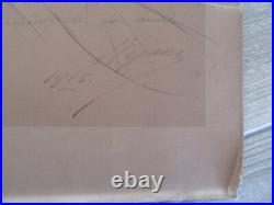 LITHOGRAPHIE DEDICACEE Gabrielle Réjane par Michel Simonidy 1916