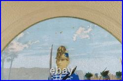 LITHOGRAPHIE ENCADREE, photo-montage, souvenir militaire, cavalier et cheval LITHOGRAPHIE ENCADREE, photo-montage, souvenir militaire, cavalier et cheval